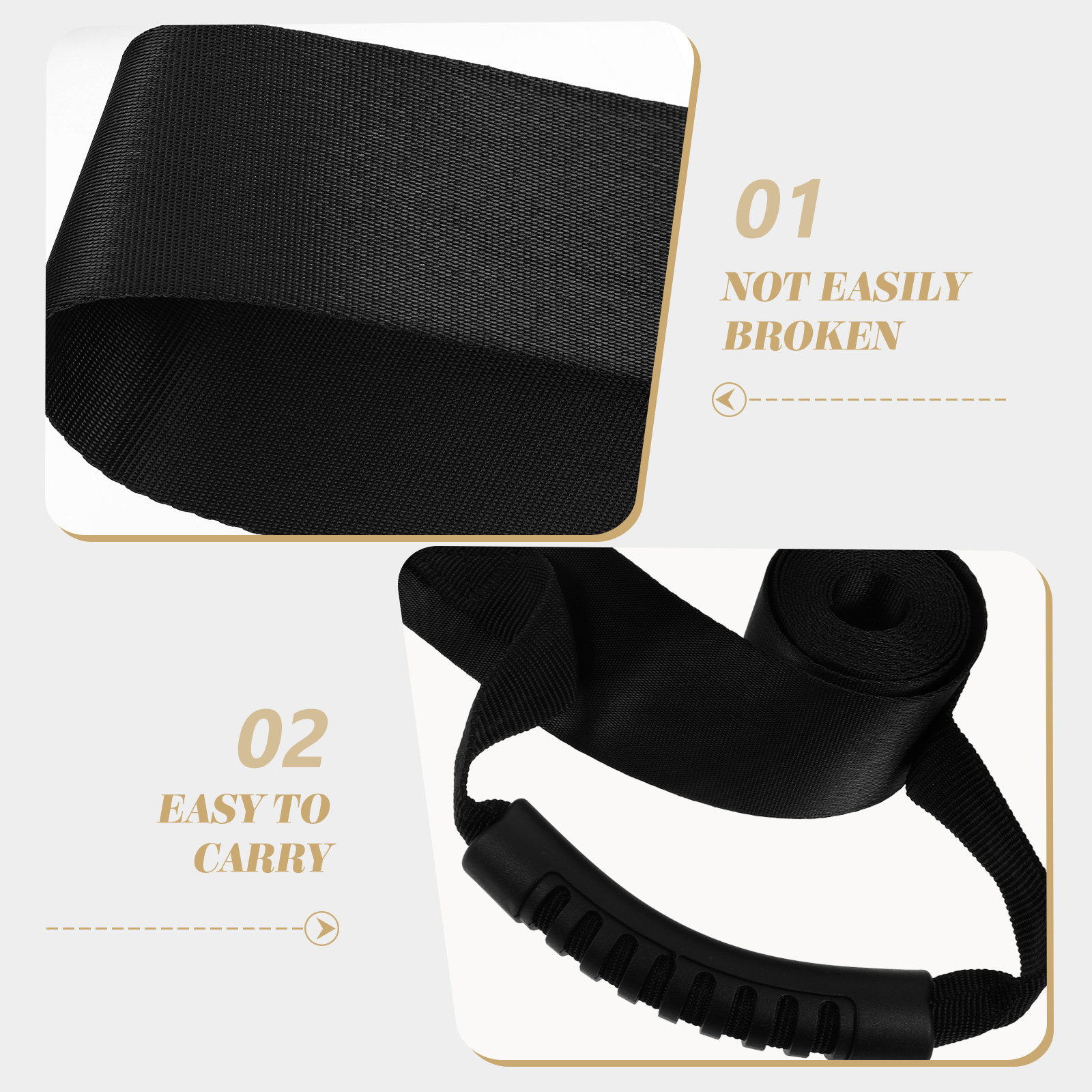 Home Security Bundle - สายรัดเคลื่อนย้ายแบบพับได้ พร้อมด้ามจับ สำหรับรัดและขนย้ายสัมภาระ เครื่องใช้ไฟฟ้า ของใช้ต่างๆ ในการย้ายบ้าน