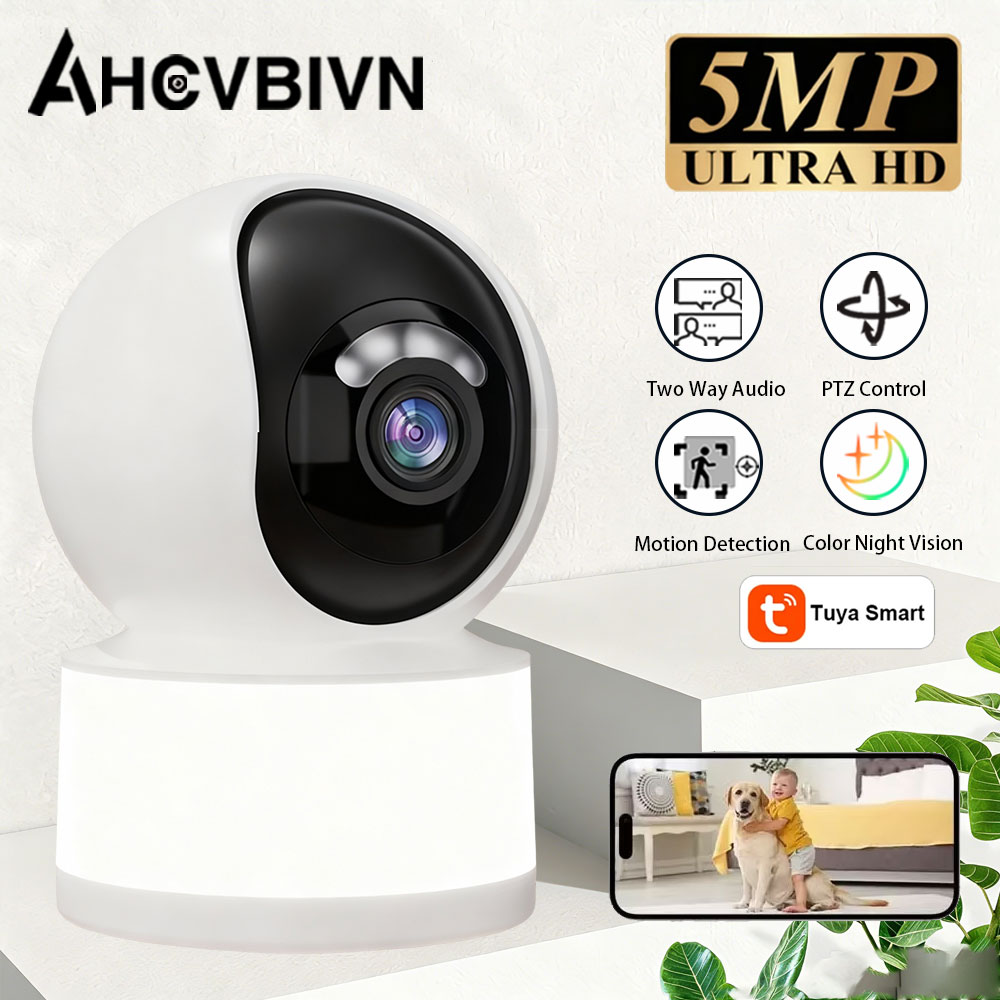 Home Security Flood Lights - กล้องวงจรปิด Tuya Smart 5MP 2K HD