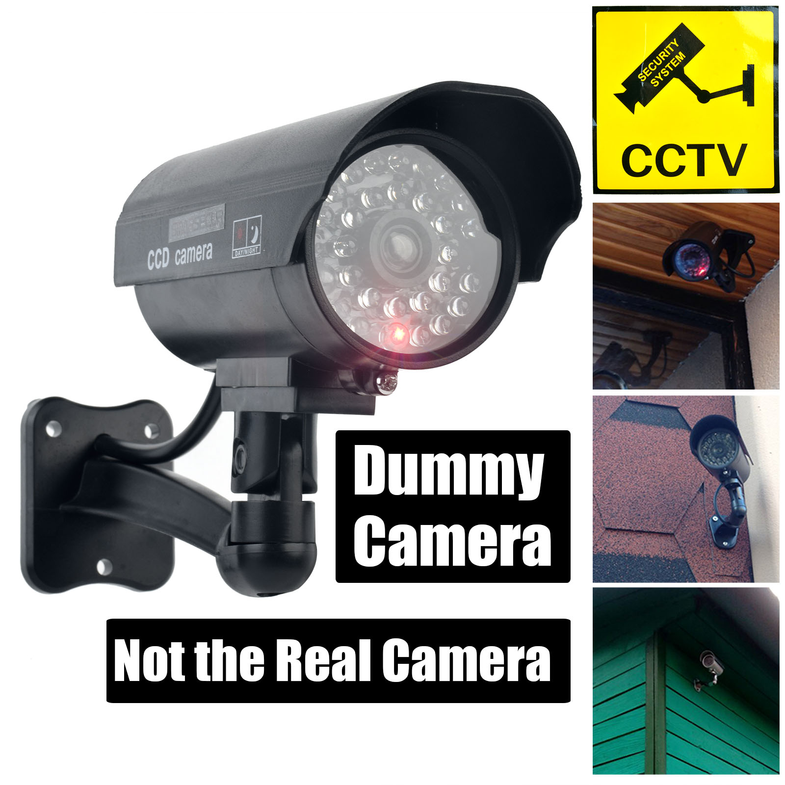 Fake Camera Dummy - Smarsecur ปลอมกล้อง Dummy กันน้ํากล้องวงจรปิด CCTV กล้องกระพริบไฟ