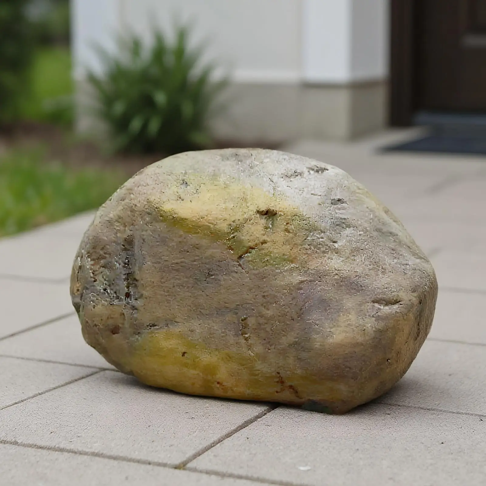 Home Yard Security - หินปลอมสำหรับซ่อนกุญแจกลางแจ้ง กล่องเก็บของปลอดภัยกันน้ำสำหรับติดตั้งบนชั้นวางเพื่อความปลอดภัยในบ้าน สวน หรือพื้นที่ภายนอก