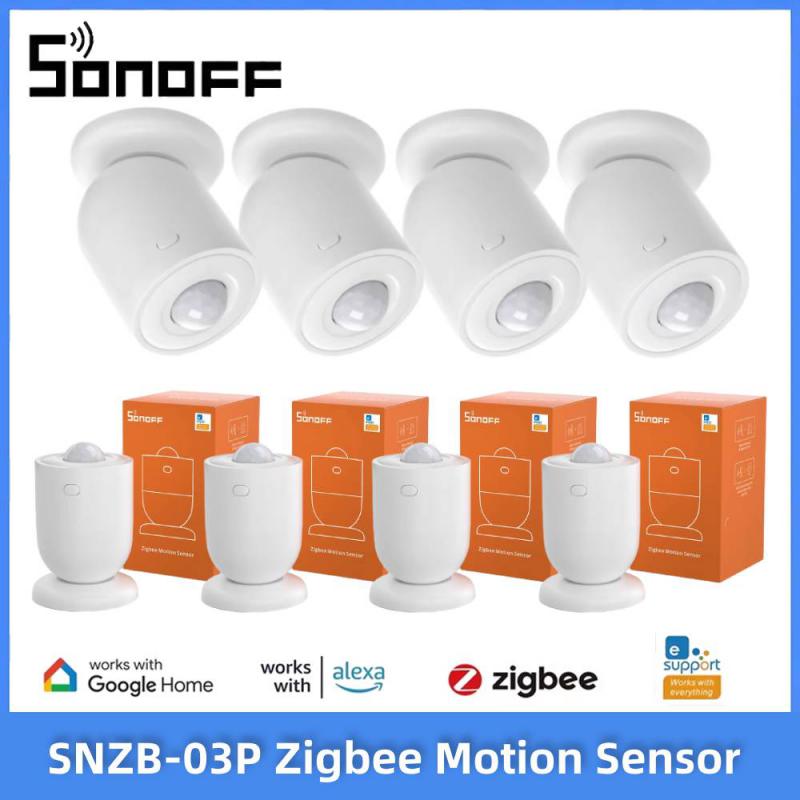 Home Security Alexa - เซ็นเซอร์ตรวจจับความเคลื่อนไหว SONOFF SNZB-03P Zigbee สำหรับระบบรักษาความปลอดภัยในบ้าน เชื่อมโยงฉากอัจฉริยะภายในบ้านผ่านแอป