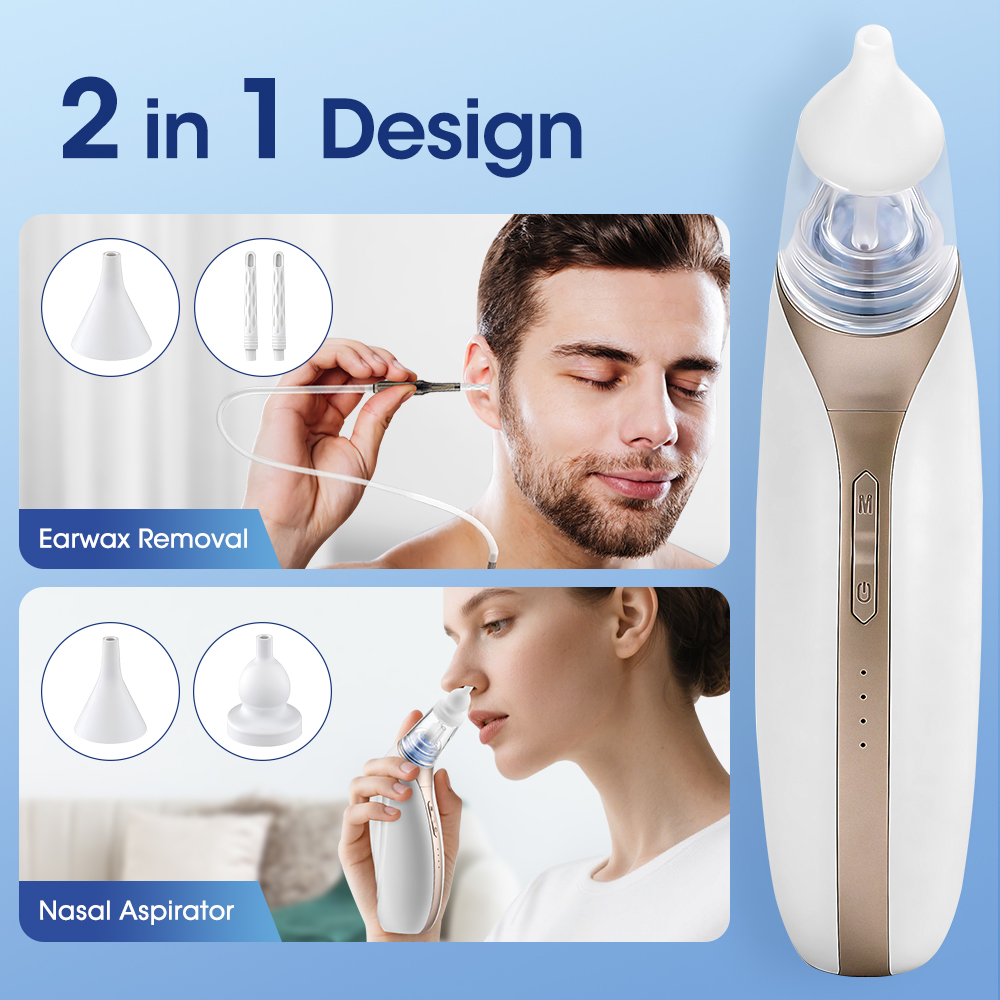 Home Security Measures - ชุดดูดน้ำมูกหูและทำความสะอาดหูแบบ 2 in 1 พร้อมแรงดูด 3