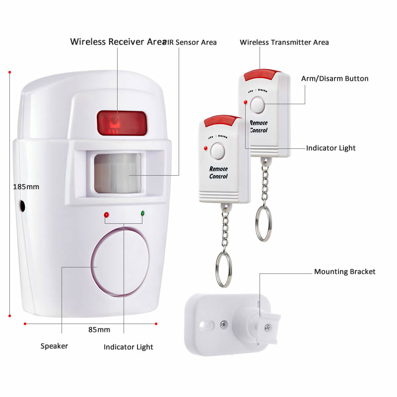 Wireless PIR Motion Sensor Det - Home Security Yard Sign บทวิจารณ์และราคา