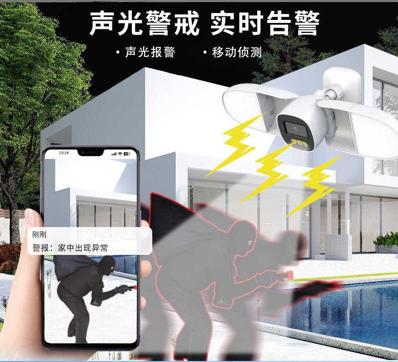 กล้องวงจรปิด IP ความละเอียด 4M - Home Security Flood Lights บทวิจารณ์และราคา