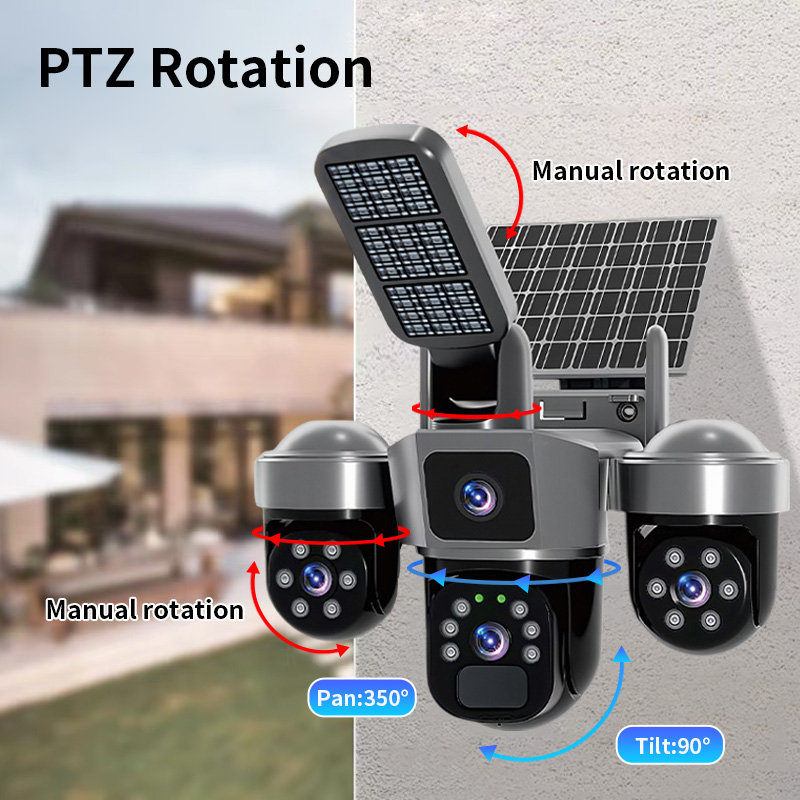 กล้องวงจรปิด 6MP V380 APP พลัง - Home Security Flood Lights บทวิจารณ์และราคา
