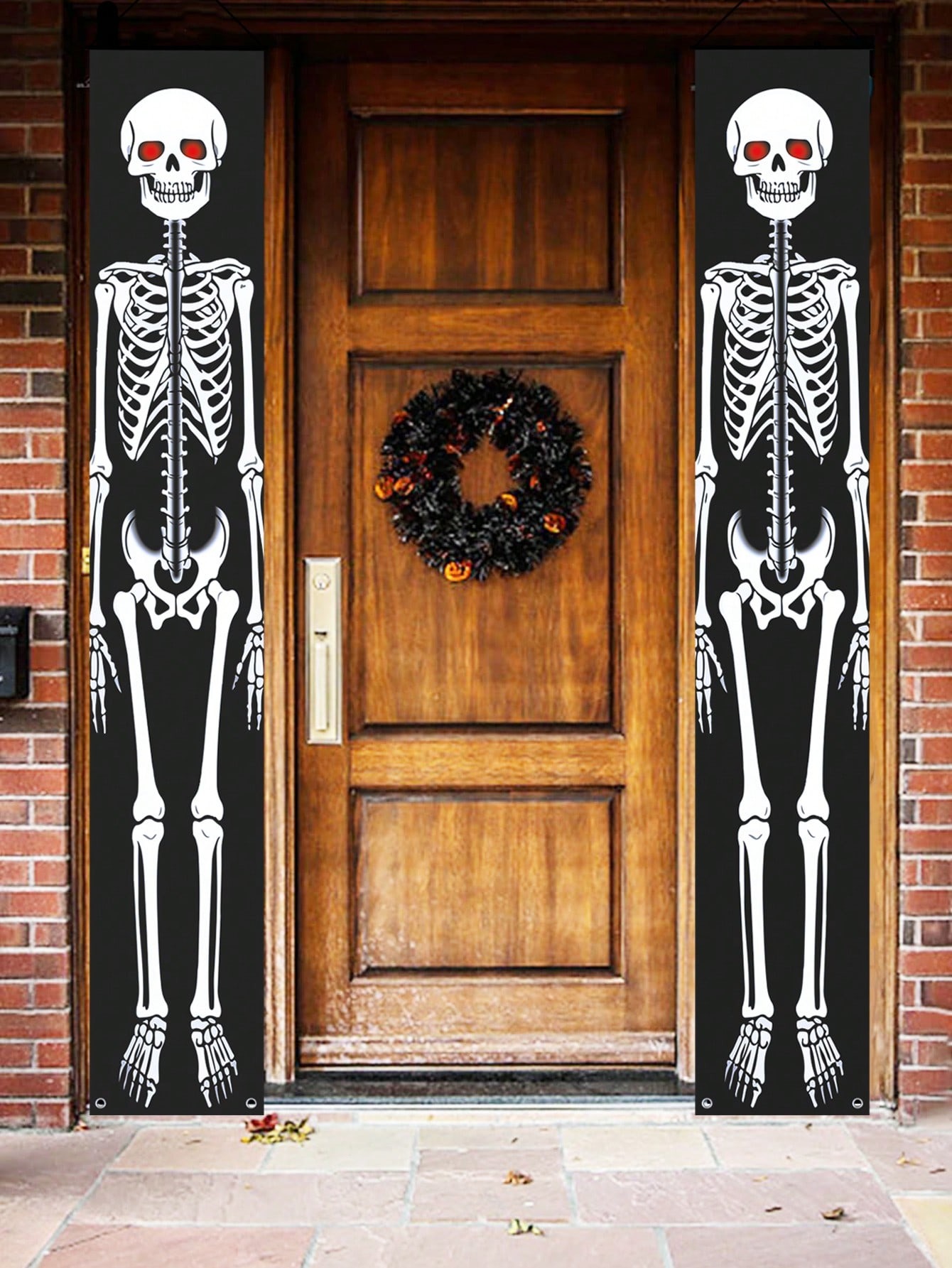 แบนเนอร์ประตูฮาโลวีนลายโครงกระ - Home Security Yard Sign บทวิจารณ์และราคา