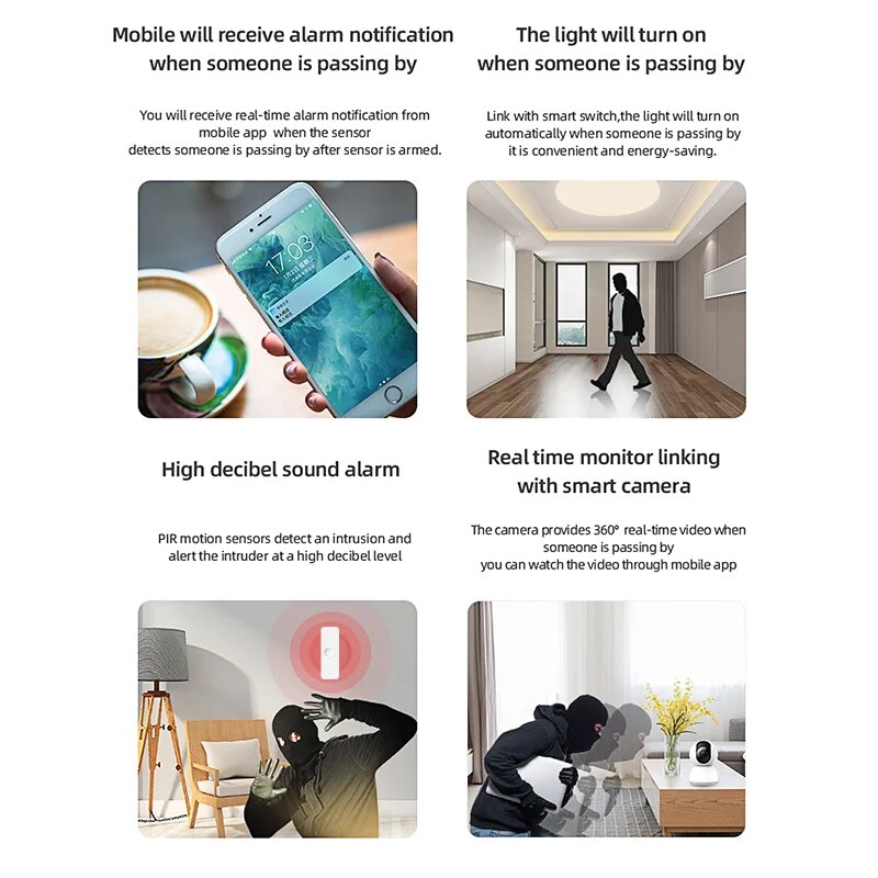 Tuya WiFi Zigbee PIR Motion Se - Home Security Alexa บทวิจารณ์และราคา