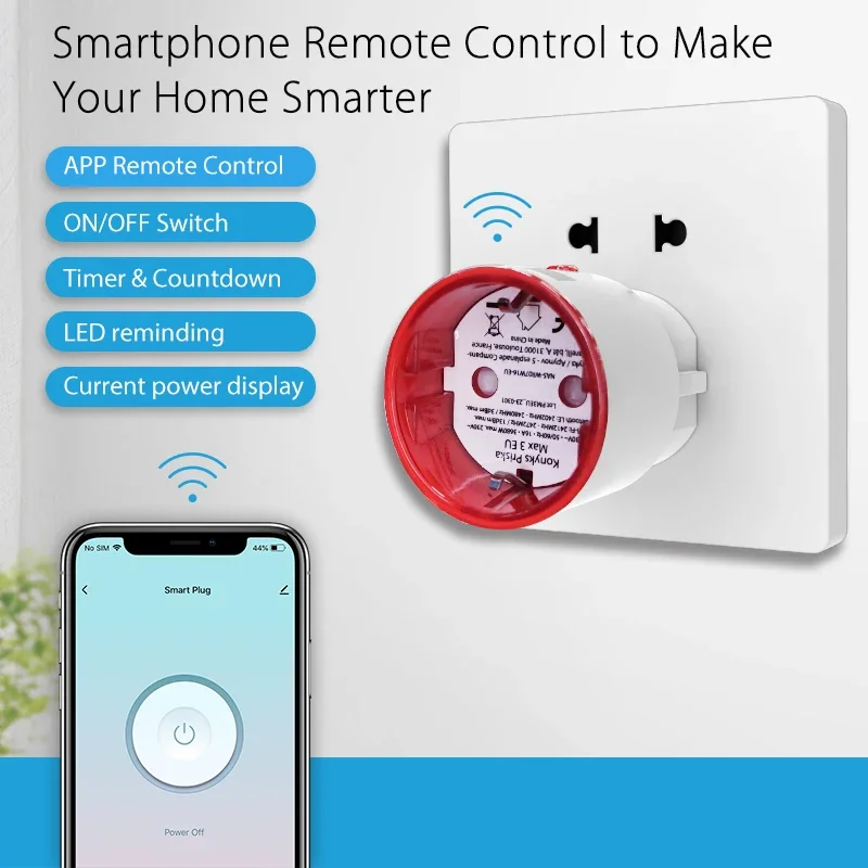 ปลั๊กไฟอัจฉริยะ Tuya WiFi แบบ  - Home Security Alexa บทวิจารณ์และราคา