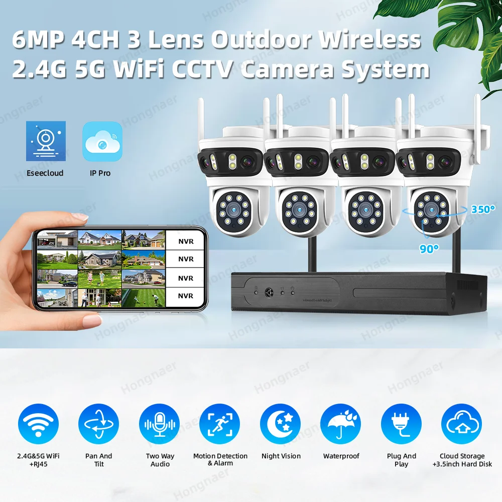 ชุดกล้องวงจรปิดรักษาความปลอดภั - Home Security Wifi Camera บทวิจารณ์และราคา