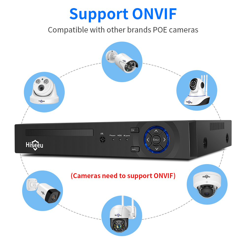 Hiseeu 4CH 10CH 16CH 4K 8MP 5M - Home Security With Cameras บทวิจารณ์และราคา
