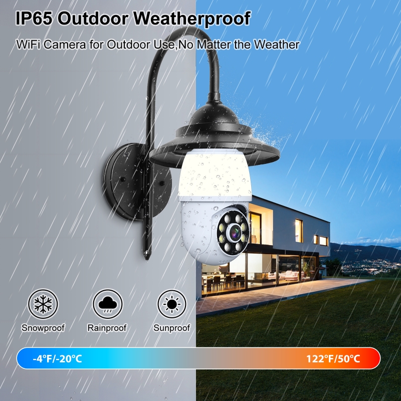 3MP 1296P iCsee APP กล้องโดม I - Home Security Flood Lights บทวิจารณ์และราคา