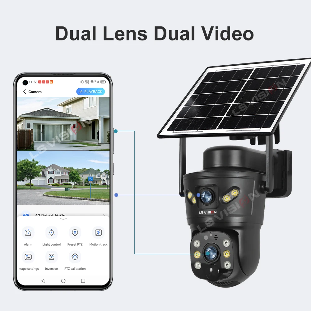 LS VISION 8MP 4G พลังงานแสงอาท - Home Security Wifi Camera บทวิจารณ์และราคา