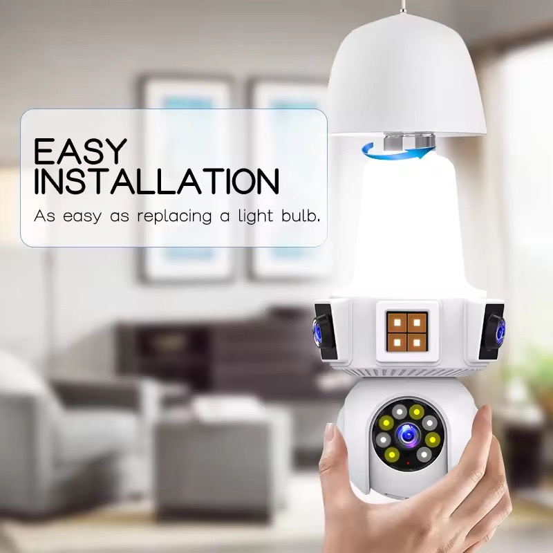 6MP V380pro APP Dual เลนส์สี E - Home Security Flood Lights บทวิจารณ์และราคา