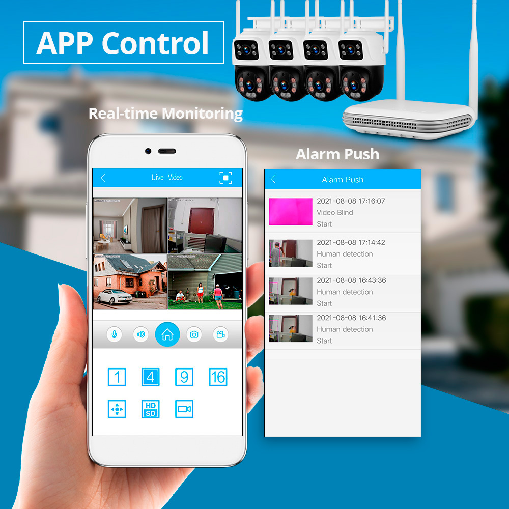 KERUI กันน้ํา 6MP HD ไร้สาย Du - Home Security Wifi Camera บทวิจารณ์และราคา