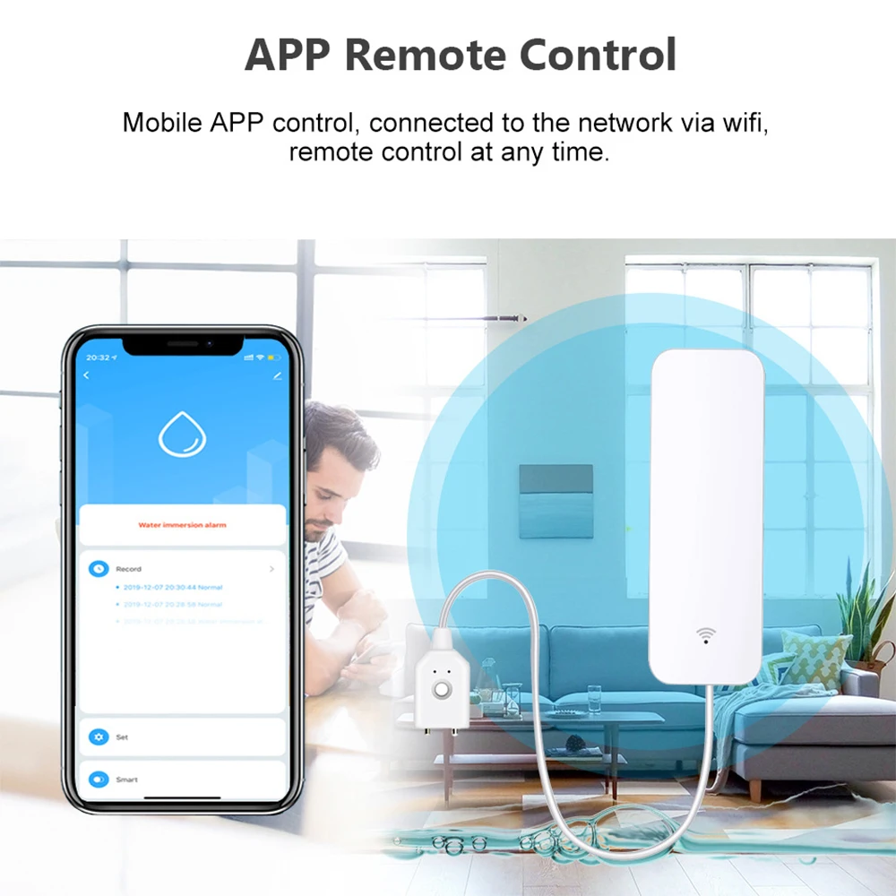 เซ็นเซอร์น้ำ Tuya WiFi Zigbee  - Home Security Alexa บทวิจารณ์และราคา