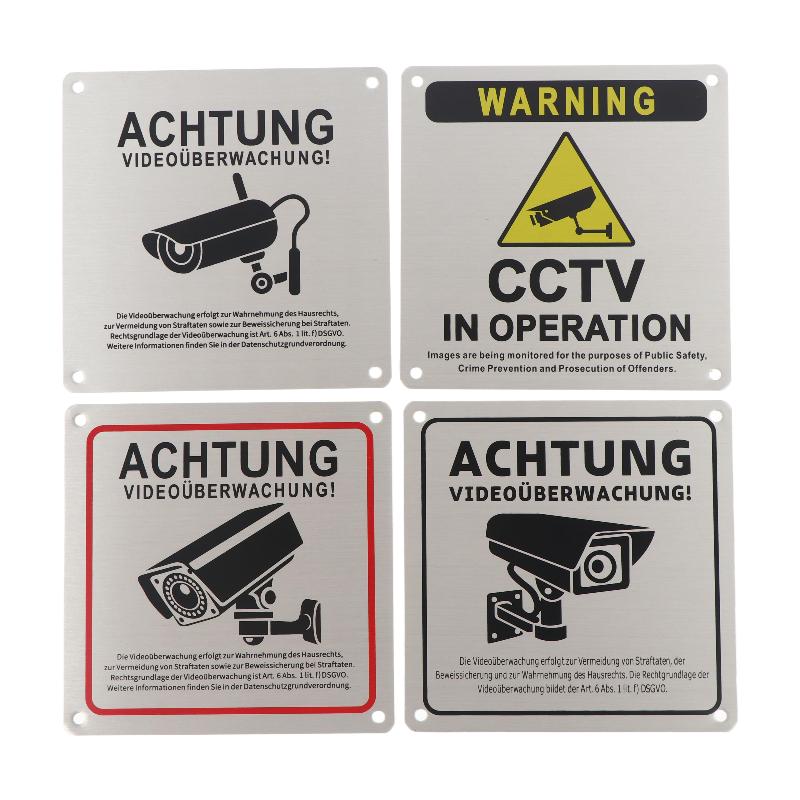 ป้ายเตือนกล้องวงจรปิดโลหะ ระบบ - Home Yard Security บทวิจารณ์และราคา