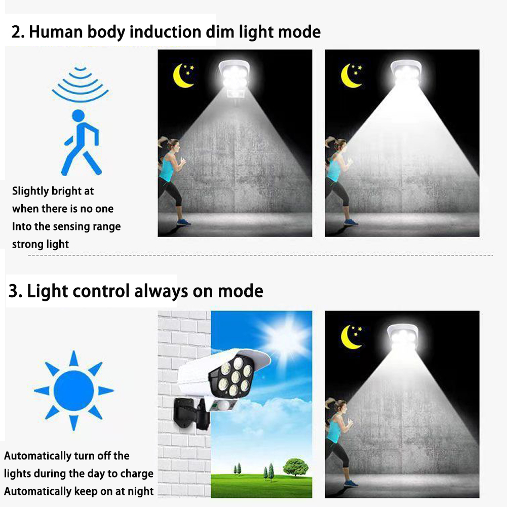 ไฟโซลาร์เซ็นเซอร์ตรวจจับความเค - Fake Camera Dummy บทวิจารณ์และราคา