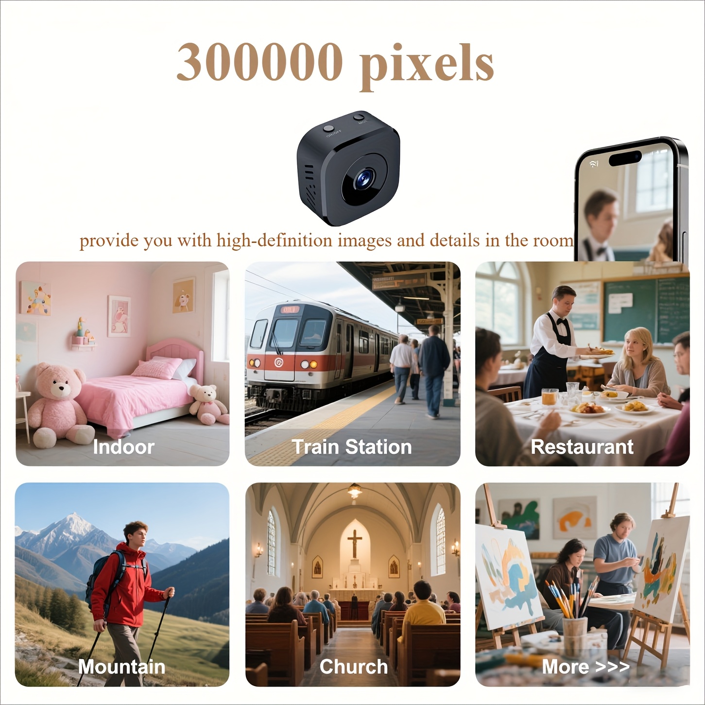 1080P HD Mini WiFi กล้องความปล - Home Security Wifi Camera บทวิจารณ์และราคา