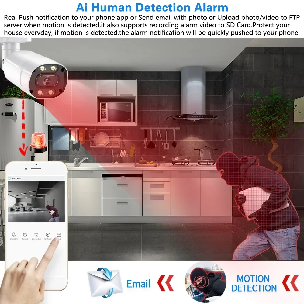 ชุดระบบรักษาความปลอดภัยบ้าน 4K - Home Security With Cameras บทวิจารณ์และราคา