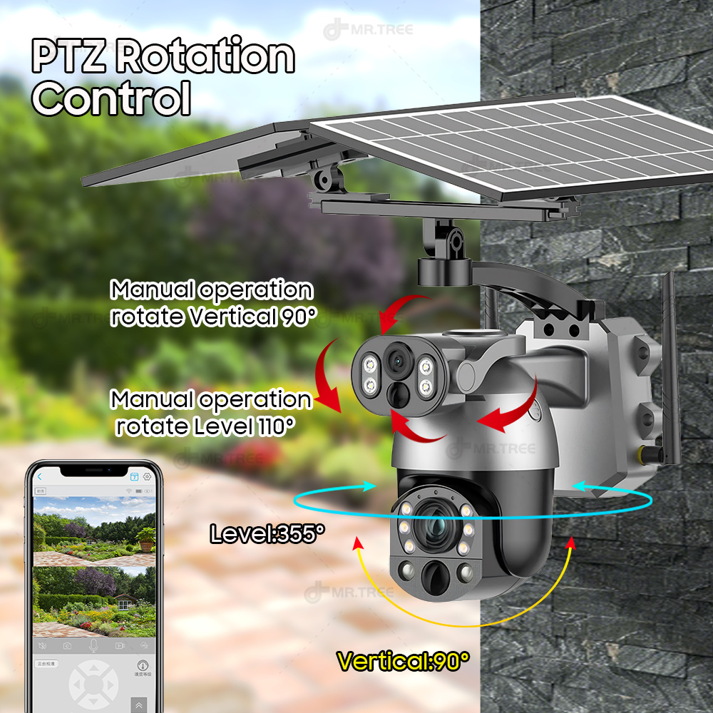 4K 50X Optical Zoom Dual เลนส์ - Home Security Wifi Camera บทวิจารณ์และราคา